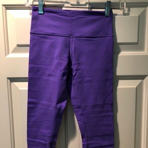 lululemon crop purple leggings